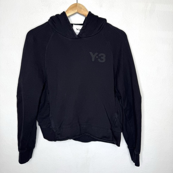 Adidas Yohji Yamamoto GV2799 Y-3 Classic Hoodie Womens Small Black Pullover READ - Picture 1 of 12